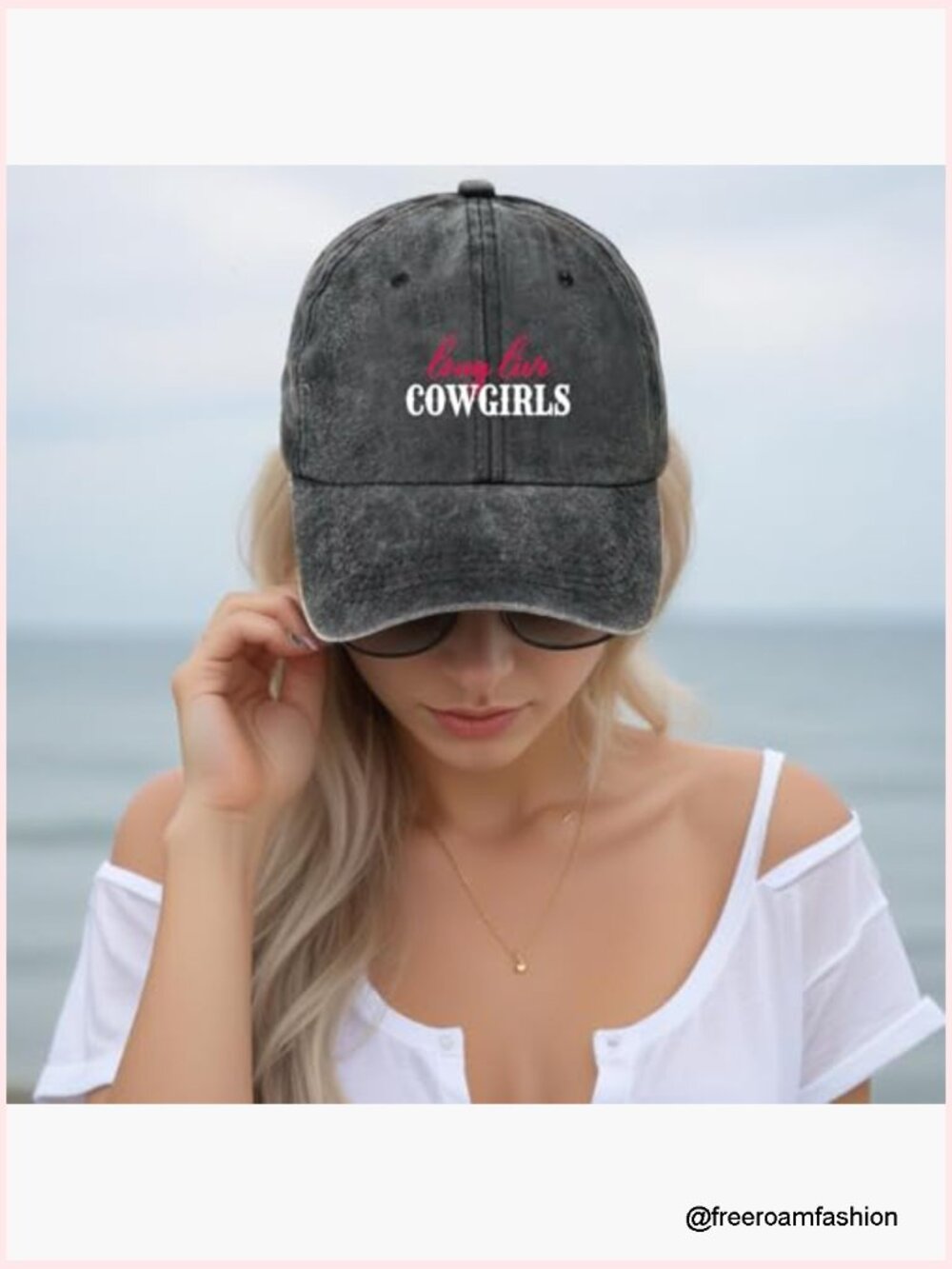 Long Live Cowgirls Humor Baseball Cap Adjustable Cotton - Picture 4 of 5